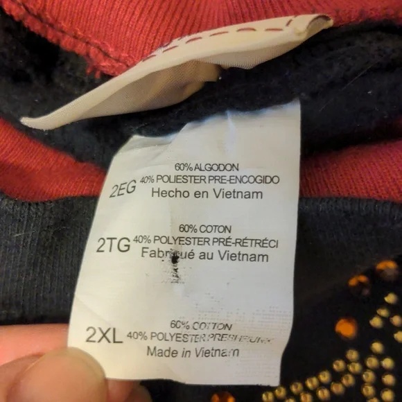 Top Stitch by Morning Sun Women's Size 2XL Christmas Holiday Design Sweat Shirt - Picture 9 of 10